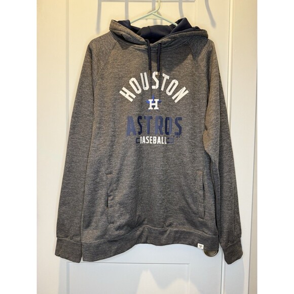 Fanatics Houston Astros Baseball Branded MLB Hoodie Large Gray Long Sleeve - Picture 1 of 6